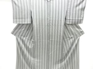 竹縞模様単衣小紋着物